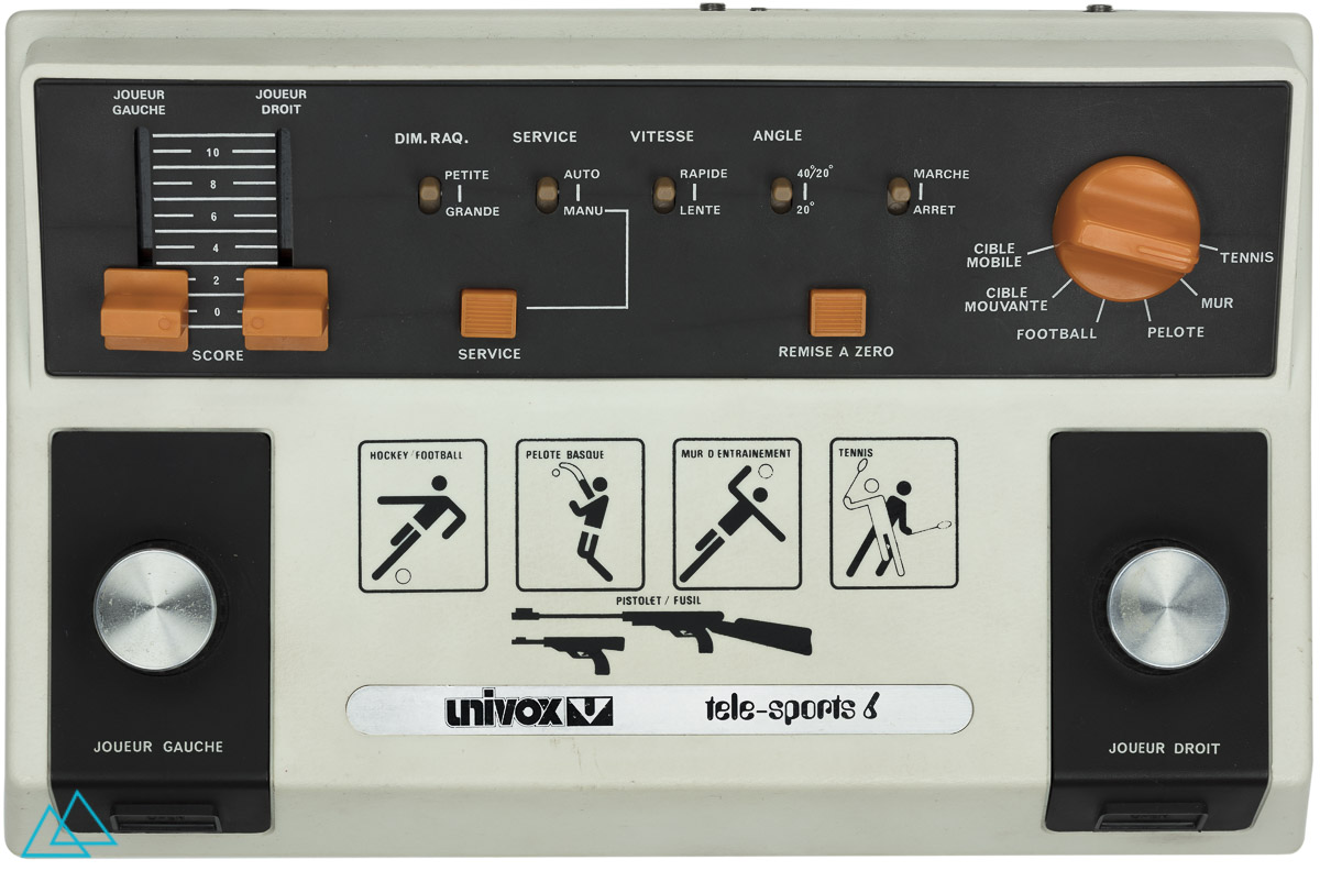 Top view dedicated video game console Univox tele-sports 6