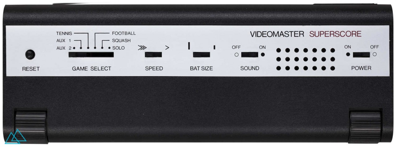 Top view of dedicated video game console Videomaster Superscore