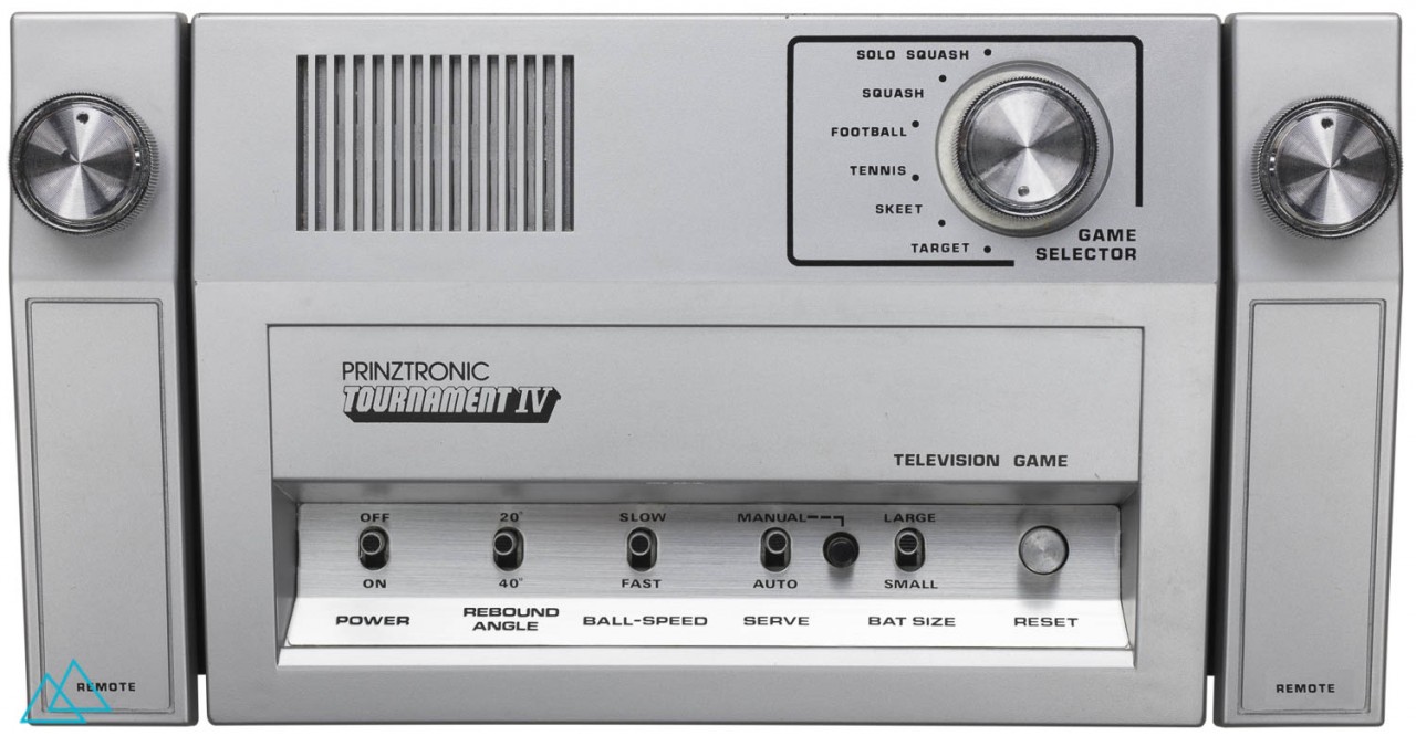 Top view dedicated videl game console Prinztronic Tournament IV