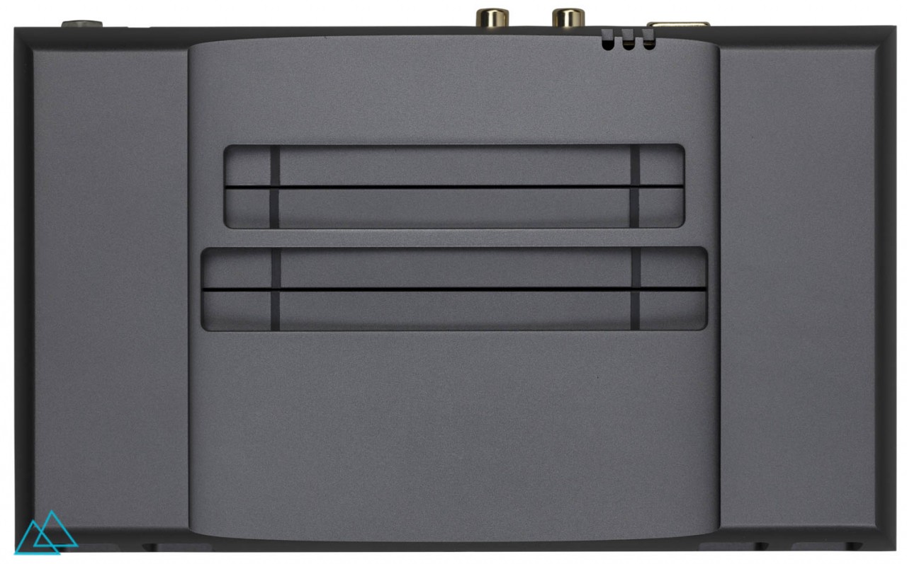 Top view aftermarket video game console Analogue NT Mini Noir