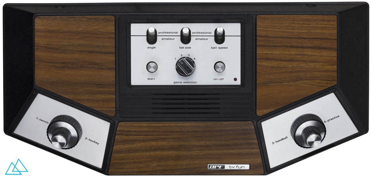 Top view dedicated video game console apf Electronics TV fun 444