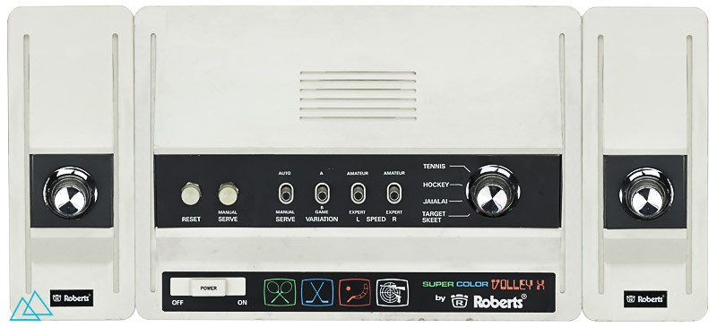 Top view dedicated video game console  Roberts Super Color Volley X