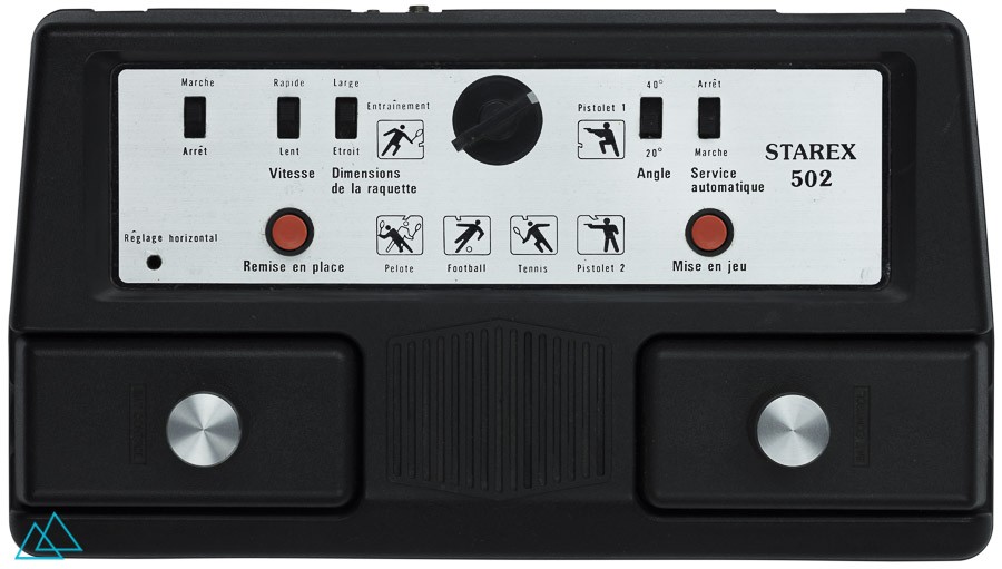 Top view dedicated video game console Starex 502