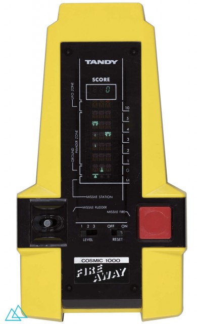 Top view dedicated video game console handheld Tandy Cosmic 1000 FireAway